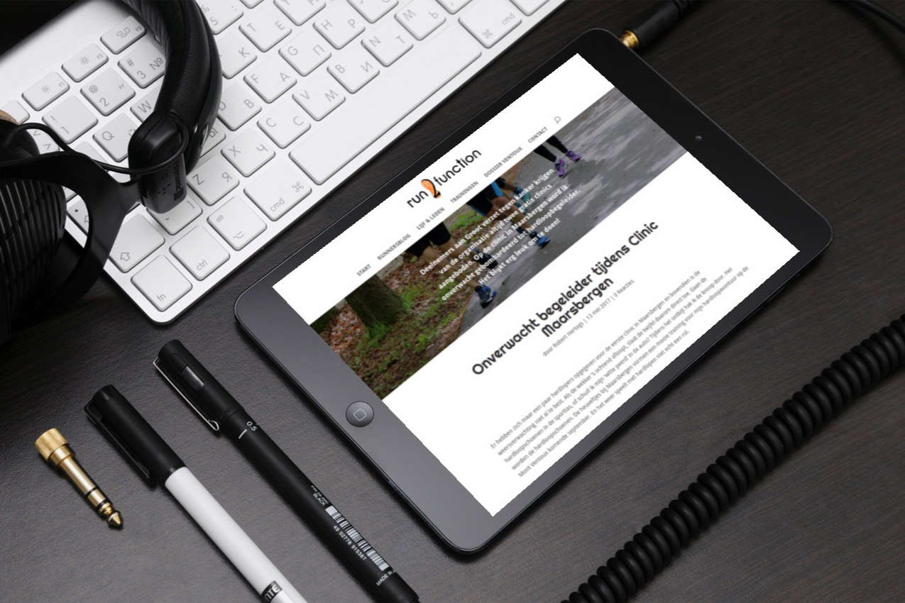 Schermafbeelding website op tablet